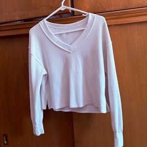 hollister gilly hicks cropped sweater v neck white small